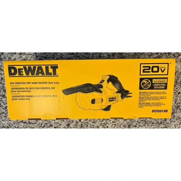 DEWALT 20V MAX Cordless Dry Hand Vacuum Tool Only DCV501HB New In Box - Picture 2 of 7